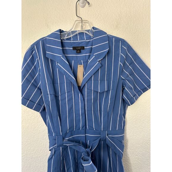 J. Crew Patch Pocket Poplin Shirt Dress NWT Size 4 - Picture 4 of 12